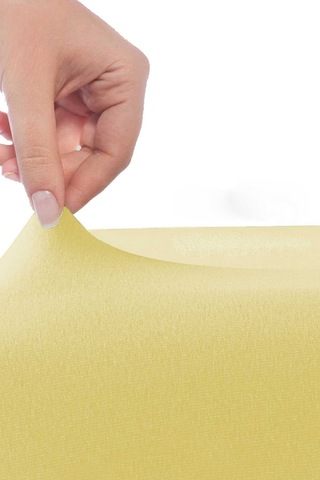Tek Kişilik Düz Penye %100 Pamuklu Lastikli Çarşaf 100x200 Cm Newsheet Sarı 11