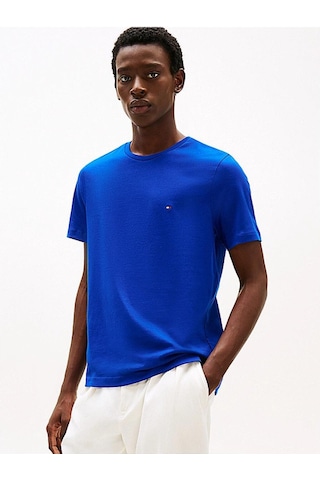Tommy Hilfiger Erkek Yuvarlak Yaka Slim Fit Esnek Kumaş Uzun Kollu Mavi T-shirt Mw0mw39995-d03-13309 Mavi