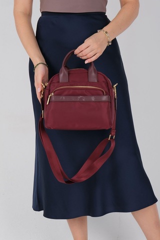Silver Polo Sp1216 Kadın El Çantası Saten Bordo-bordo