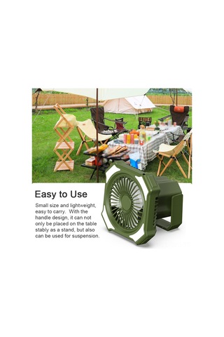 Symbee Kamp Işık Fanı 2'li 4000mah: 3 Hızlı Fan + 3 Aydınlatma Seviyesi, Usb Powerbank, Kumandalı, Taşınabilir Turuncu