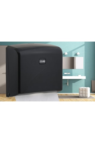 Vialli K2B Z Katlı Kağıt Havlu Dispenseri Siyah