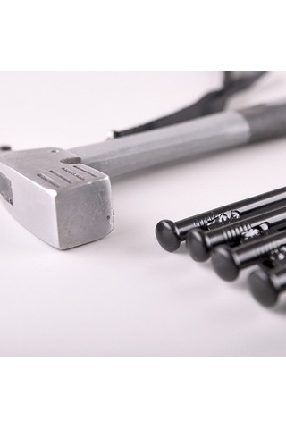 Bloomnest Shine Trip 25cm Dış Mekan Çadır Çivisi Ve Çekiç Seti, Kaynaklı Zemin Çivileri, Çok Fonksiyonlu Renkli Set Çok Renkli