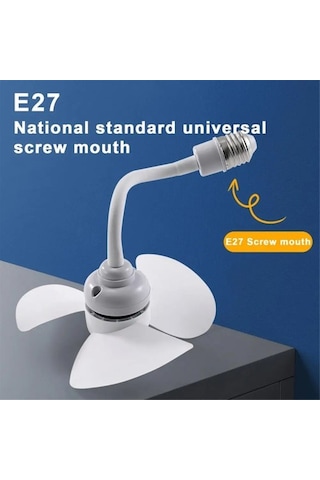 Vidalama Soketli Fan Kompakt Tavan Soğutucu Fan Vidalama Soğutma Fanı Sessiz Küçük Masaüstü Fan Yatak Odası Mutfak Çalışma Odası Için 7079 Renkli