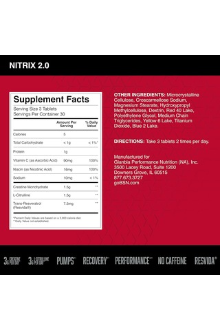 Bsn Nıtrıx 2.0 Creatine Citrulline Resveratrol Muscle Recovery 90 Tablet Aromasız