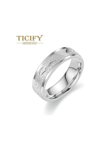 Gümüş Işık Lüks Tasarım Sensörü Titanyum Çelik Yüzük Oyma Heykel Mat Hiçbir Renk Niş Çift Yüzük Moda Takı 13 Gümüş