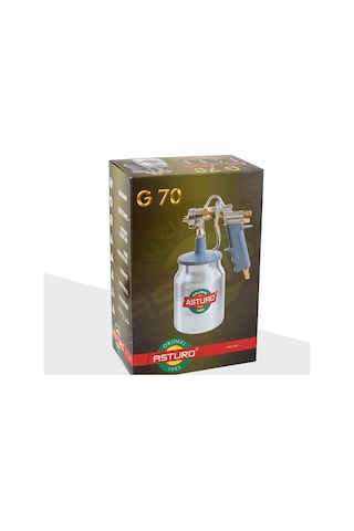Asturo G70 Alttan Depolu Havalı Boya Tabancası Iğne Seçenekli 1.4 Mm.