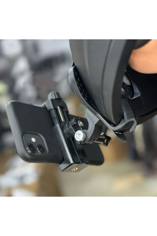 Ayarlanabilir Kayışlı Kask Kamera Ve Telefon Tutucu Aparatı