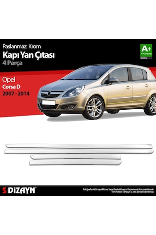 Opel Corsa D Krom Kapı Yan Çıtası 2007-2014