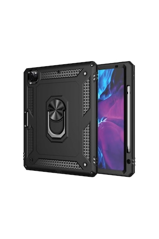 Ardemix Apple Uyumlu iPad Pro 12.9 2020 4.nesil - Tablet Vega Kapak-siyah Tablet Kılıfı