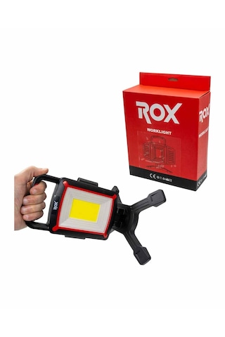 Rox 0225 Şarjlı Açılı Ayarlı Çalışma Kamp Feneri 2000 Lümen Siyah