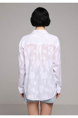 Colin's Colins Boyfriend Fit Shirt Neck Jakarlı Kadın Beyaz Uzun Kol Gömlek Cl1081849 Q1.v1 Wht