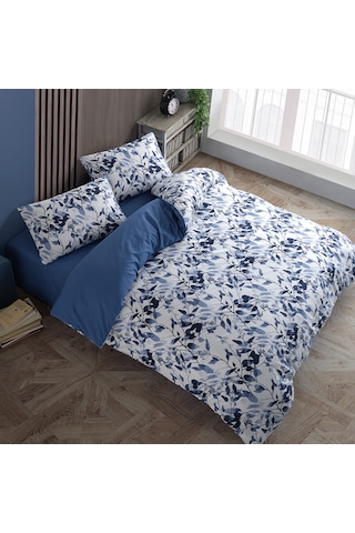 Coté Blanc Leaves %100 Pamuk Çift Kişilik Nevresim Takımı