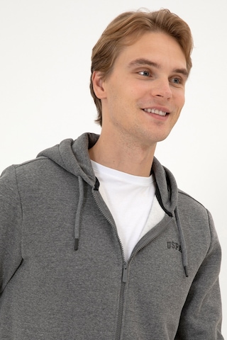U.S. Polo Assn. Erkek Regular Fit Antrasit Melanj Şardonlu Örme Hırka 50313755-VR081