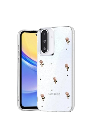 Newface - 120 - Samsung Galaxy Uyumlu A36 Fiyonk Desenli Kapak - - Spt-gld - Desen 6 Diğer