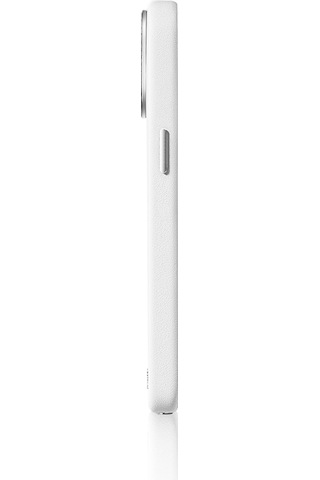 Apple Uyumlu iPhone 16 Pro Kılıf Magsafe Şarj Özellikli Suni Deri Tasarımlı Pynana Starry Serisi Kapak Beyaz