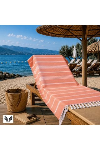 Pega Sultan Peştamal %100 Koton Turuncu Plaj Havlusu 90 x 170 CM