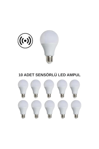 Cata Ct-4259 Sensörlü Led Ampul 15w Beyaz Işık- 10 Lu Paket