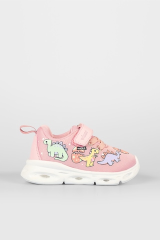 Vicco Dino Işıklı Kız Bebek Pudra Spor Ayakkabı Pudra