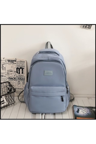 Gençler İçin Şık Ve Dayanıklı Su Geçirmez Sırt Çantası - Lise Ve Üniversite Öğrencilerine Uygun Ergonomik Okul Çantası - Laptop Taşımaya Uygun Pratik Tasarım MAvi