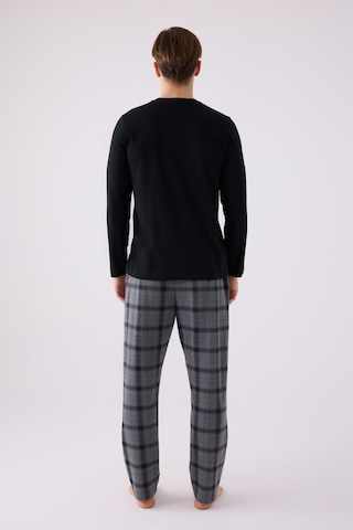 Arnetta 3152 Büyük Beden Erkek Uzun Kol Düğmeli Pijama Takım 001