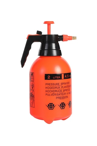 Mufunye Ev Bahçesi Sulama Ve Alkol Dezenfeksiyonu İçin Elle Basılan 2l Portatif Plastik Sprey Cihazı Turuncu