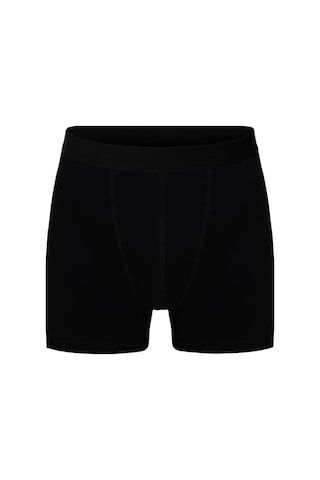 Erkek Siyah Düz Likralı Boxer Şort 5 Li Paket 5'li Siyah