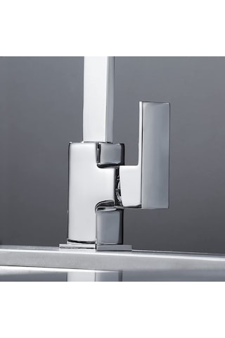 Sardıcı Yüksek Gövde Kare Mutfak Bataryası Sıcak Soğuk Çift Su Girişli