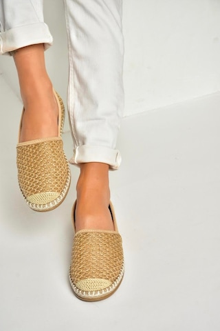 Fox Shoes D280250017 Vizon Hasır Kadın Ayakkabı Vizon-hasir