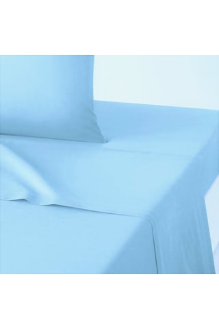 Makiteks Pamuklu Açık Mavi 240x260 Çift Kişilik Lastiksiz Düz Çar