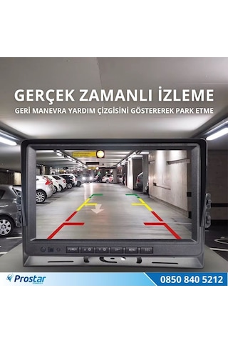 7 İnç 4 Kanal Full Hd Bsd Kör Nokta Uyarılı Ahd Quad Araç Monitörü Aktif Nesne Algılama + Sesli İkaz 12-24v