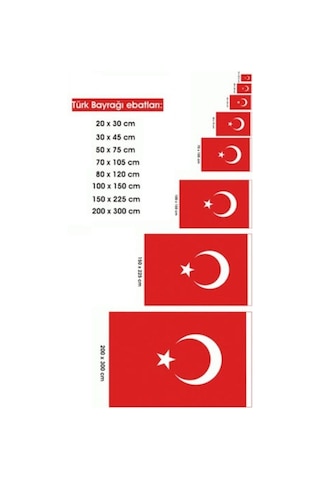 Türk Bayrağı 80X120CM Ebatında Kumaş Türk Bayrağı Al Bayrak 80 1