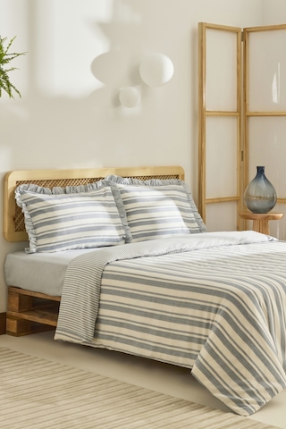 Kaşmir Home Thalia Çift Kişilik Nevresim Takımı İndigo Indigo