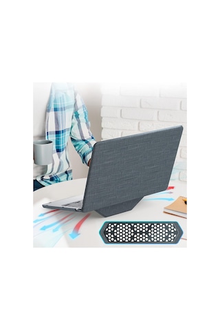Macbook UyumluPro 13 2020 Macbook UyumluKumaş Kapak - Gri Diğer