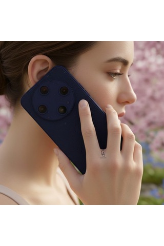 Honor Magic 8 Lite Uyumlu Deri Dokulu Yumuşak Silikon Telefon Kılıfı Kapak Lacivert