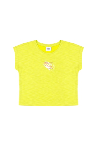 U.S. Polo Assn. Kız Çocuk Fıstık Yeşili Bisiklet Yaka Tişört 50284354-VR087