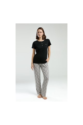 Pierre Cardin Kadın Siyah Pijama Takımı Pc8961-s-v2 Siyah