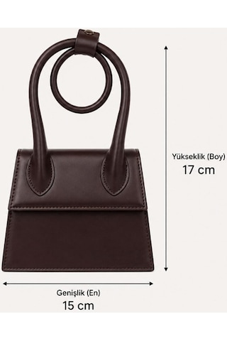 Moda Çınar Kol Çantaşı Şık Yeni Model Kahverengi