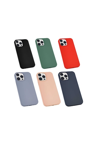 Apple Uyumlu iPhone 13 Pro Max Kılıf Zore Silk Silikon Pembe