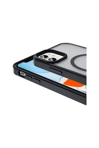 Apple Uyumlu iPhone 12 İle Kılıf Magsafe Şarj Özellikli Mat Arka Yüzeyli Kapak