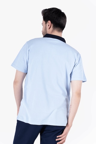 Polo Yaka T-shirt %100 Pamuk Cepli Gök Mavi