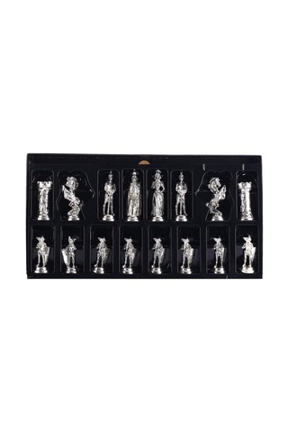 Gifthome Büyük Boy Metal İngiliz Satranç Taşı Antik Genel