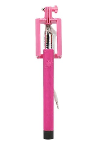Kilifone - Selfie Çubuğu Slf 01 Kablolu Selfie Çubuğu - Pembe Koyu - T9372