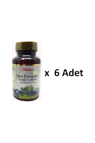 Balen Saw Palmetto (Cüce Palmiye) Isirgan Ekstrakti Kapsül 60 Kapsül 6 Adet