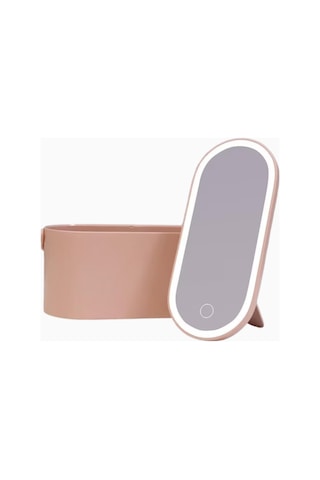 Ailoria Aılorıa Magnifique Led Aynalı Makyaj Ve Güzellik Çantası, Kısılabilir Işıklı Makyaj Aynaları Pembe