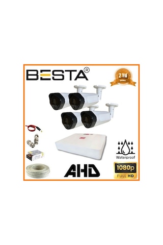 2 1080p 4 Dış Mekan Kameralı Ahd Güvenlik Seti