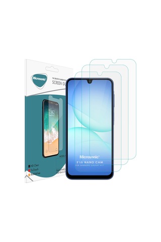 Microsonic Samsung Uyumlu Galaxy A17 Screen Protector Nano Glass Cam Ekran Koruyucu 3 Lü Paket
