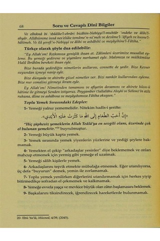 Soru Ve Cevaplı Dini Bilgiler Şafiiler İçin / İsmailağa Teli...