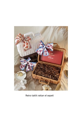 Tongxida Luckystar1 Kahverengi Hasır Saklama Sepeti Ev İçin Saklama Kahverengi