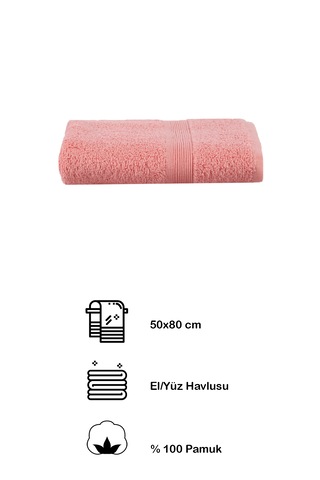 Bordürlü El Ve Yüz Havlusu Pembe