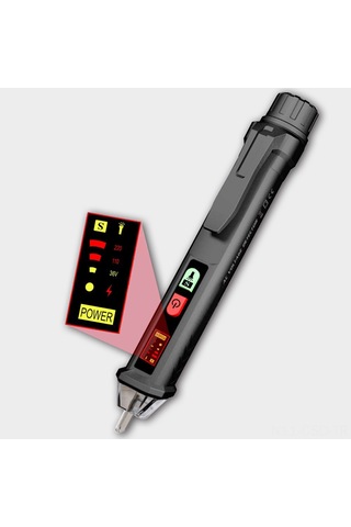 Samdoo "kablosuz Voltaj Test Kalemi - 12v-1000v Ac Algılama, Sesli-ışıklı Uyarı, Kırık Nokta Tespiti, El Fenerli"